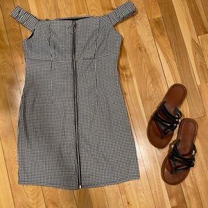 Gingham Off the shoulder dress